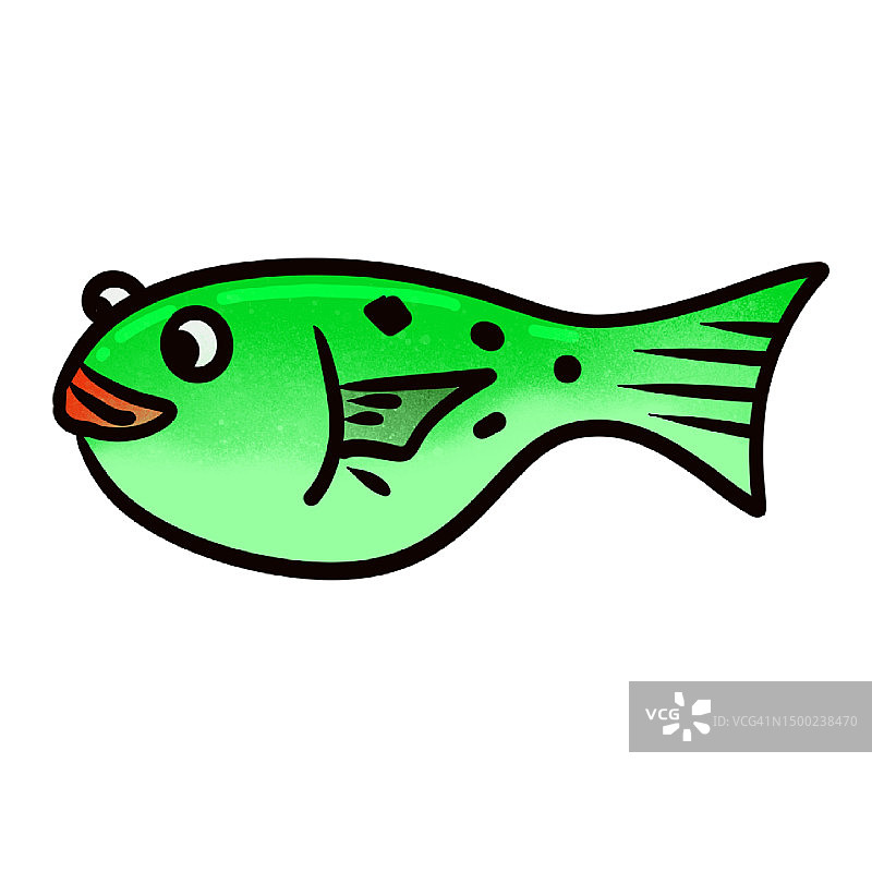 绿色鱼图片素材