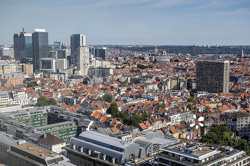 布鲁塞尔天际线与摩天大楼图片素材