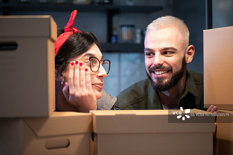 箱子之间的计划图片素材