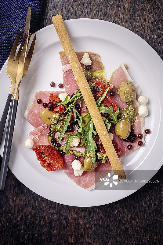 帕尔马火腿开胃菜图片素材