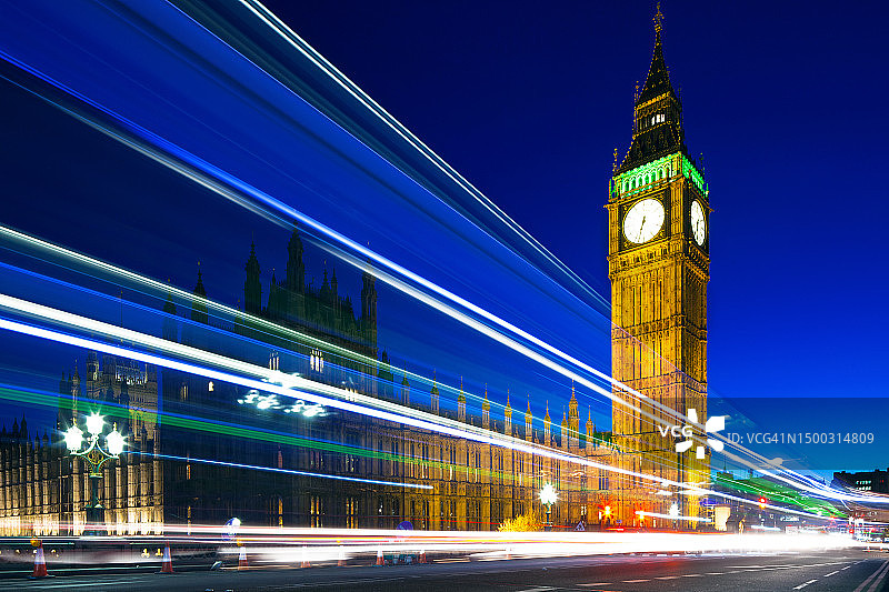 伦敦伊丽莎白塔交通图片素材