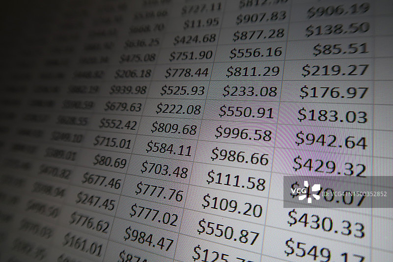 随机美元数值电子表格图片素材