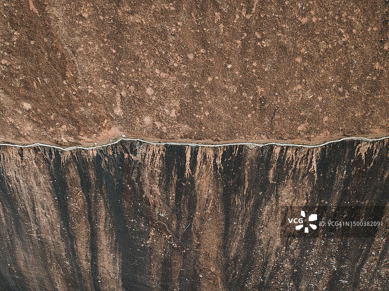 澳大利亚海登波浪岩边缘航拍图片素材