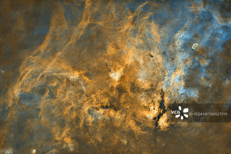 天鹅座宽场图像窄带SHO调色板图片素材