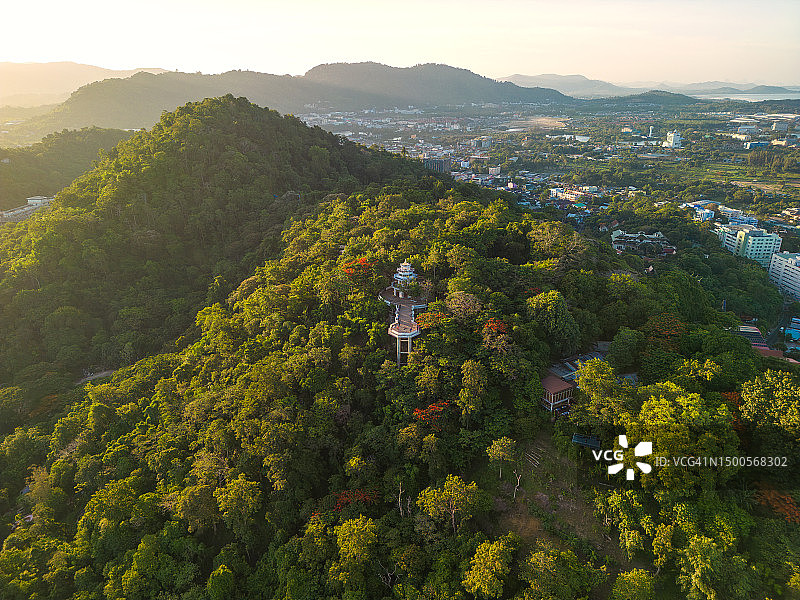 泰国普吉镇观景点的鸟瞰图图片素材