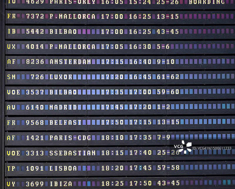 机场航班信息显示屏图片素材