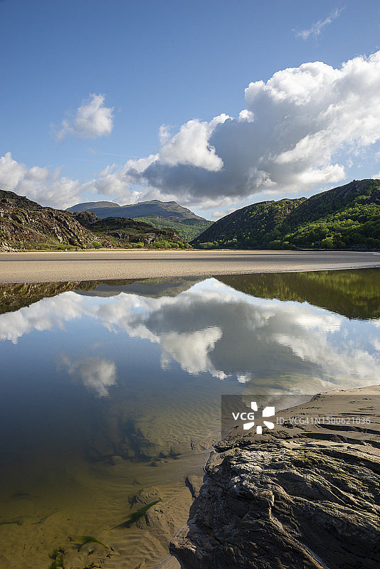 北威尔士附近的德威里德河口图片素材