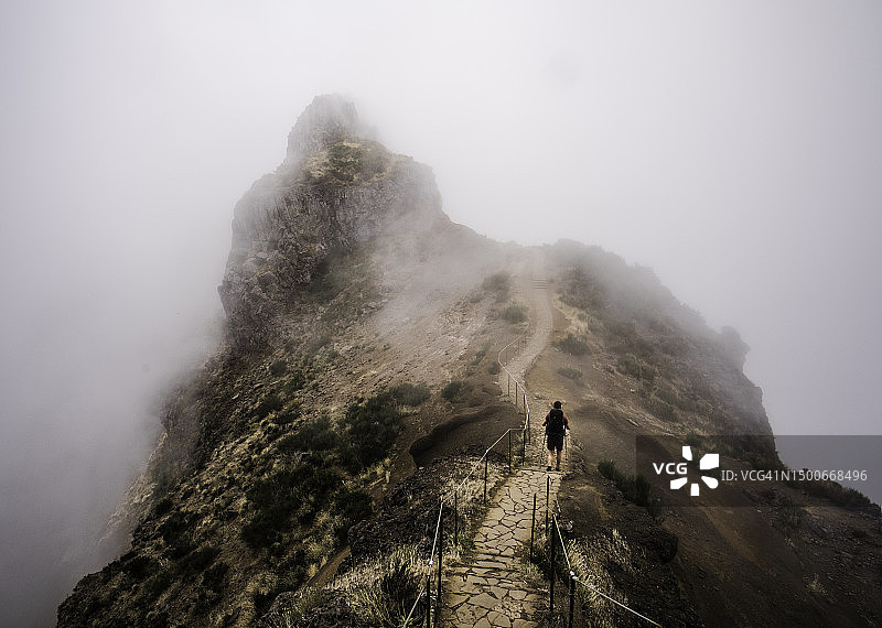 葡萄牙马德拉岛空中路径图片素材
