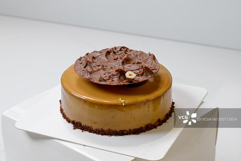 榛子可可蛋糕图片素材