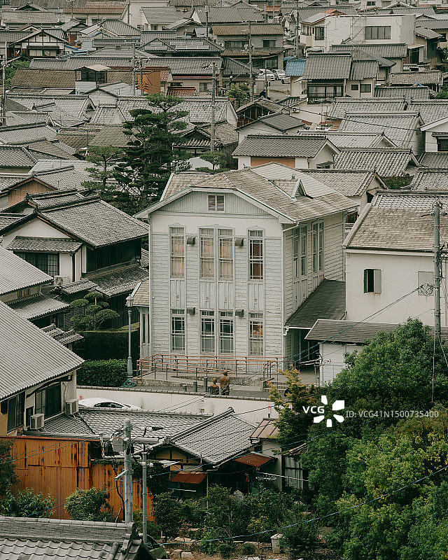 日本广岛县竹原市的城市风光图片素材