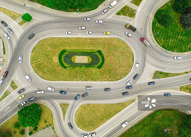 环形路高空景观图片素材