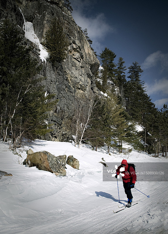 缅因州基尼奥山穆斯黑德湖滑雪图片素材