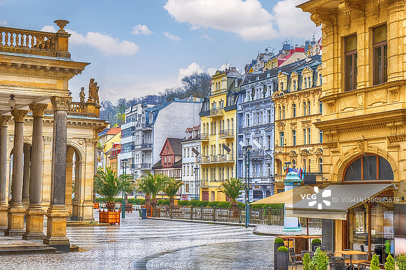 卡罗维发利的城镇广场图片素材