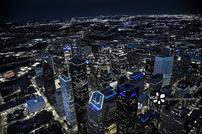 休斯顿市中心夜景图片素材