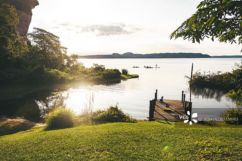 阿根廷米西奥内斯省湖泊风光图片素材