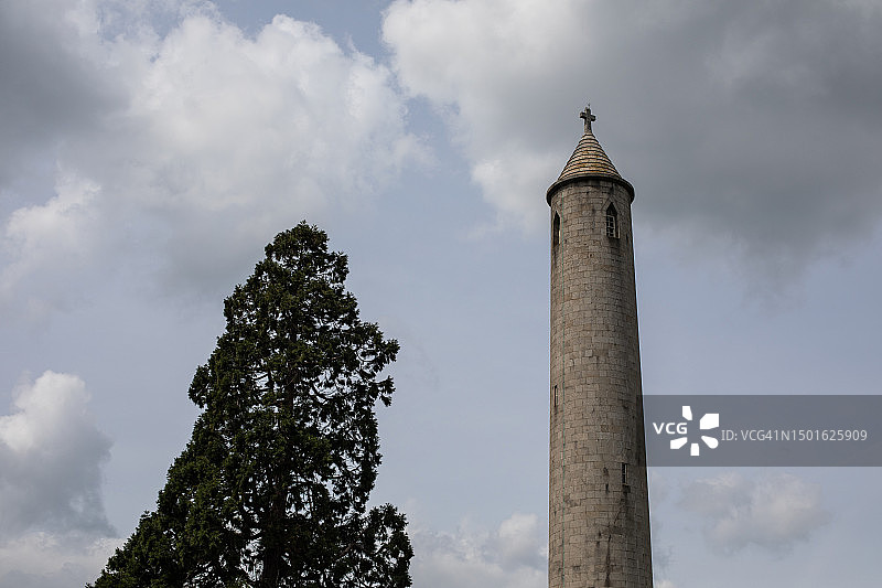 都柏林格拉斯内文公墓奥康奈尔塔图片素材