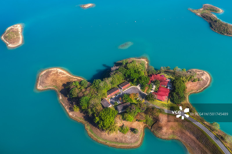 泰国素叻他尼府考索国家公园鸟瞰图图片素材