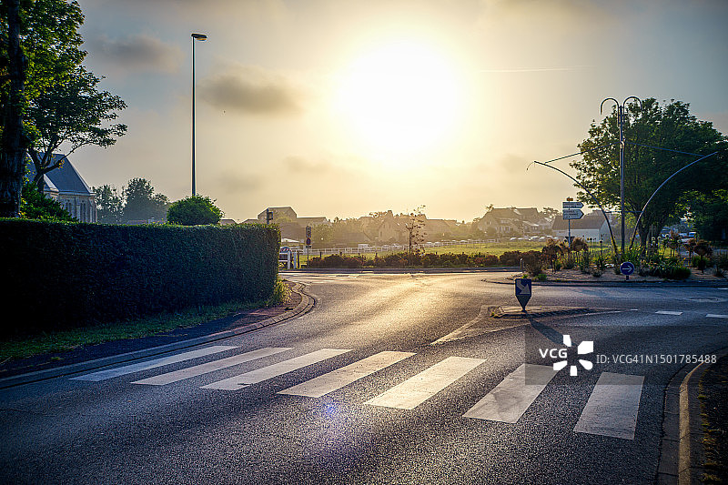 诺曼底朱诺海滩的住宅街图片素材