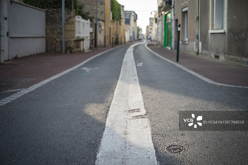 诺曼底朱诺海滩的住宅街图片素材