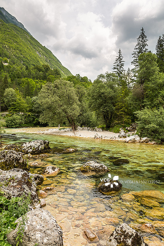 特里格拉夫国家公园的索卡河图片素材