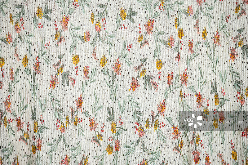 盛开之美：永恒优雅的 floral 图案面料背景图片素材