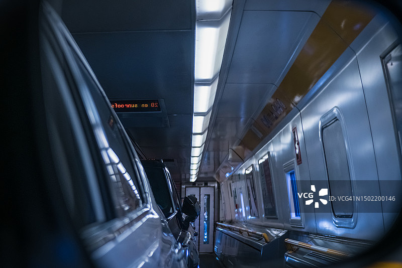 欧洲隧道火车内部图片素材