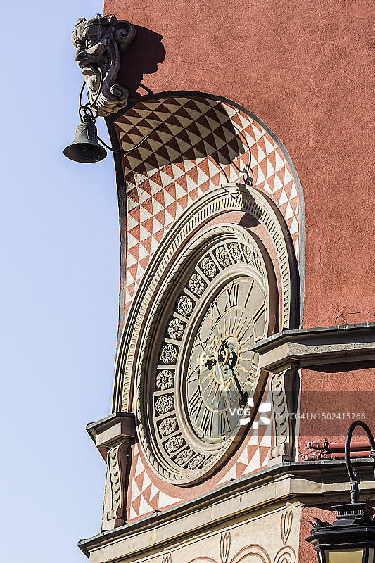 老城西蒙内蒂故居，装饰时钟图片素材