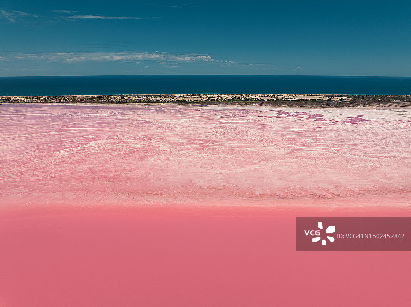 澳大利亚西澳大利亚赫特泻湖的航拍照片图片素材