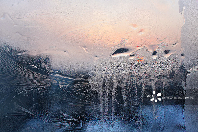 冰冻水面特写，俄罗斯图片素材