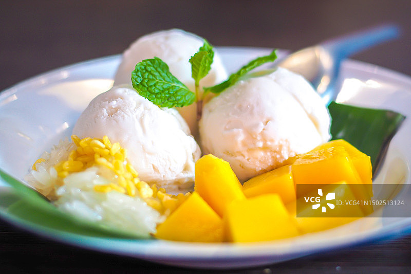 泰国餐盘甜点特写图片素材