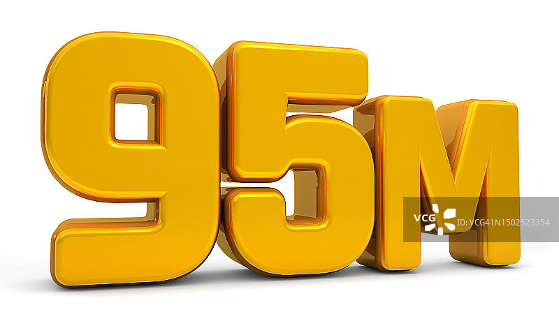 金色9500万粉丝3D渲染图片素材
