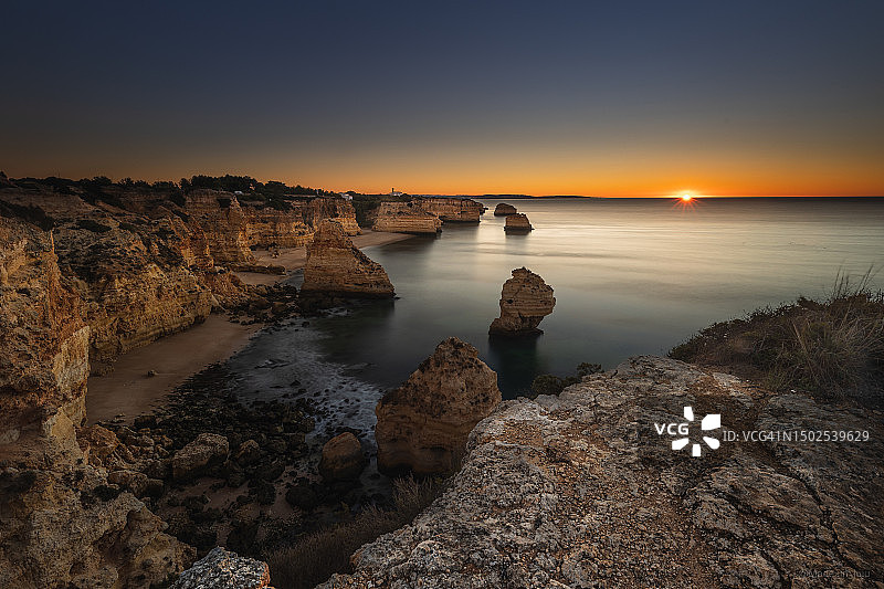 葡萄牙法鲁日落海景图片素材