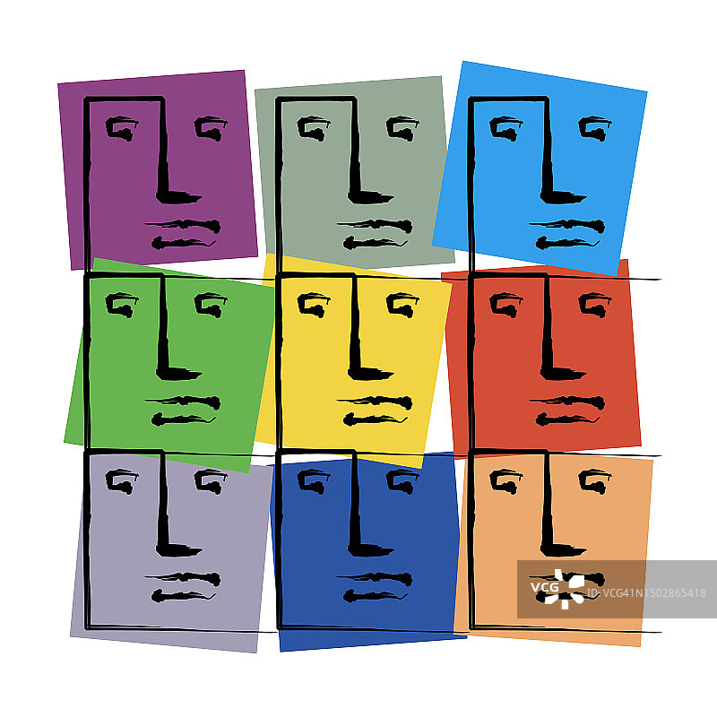 抽象面孔图片素材