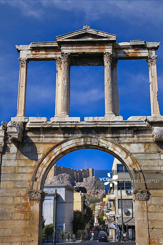 哈德良门和卫城图片素材