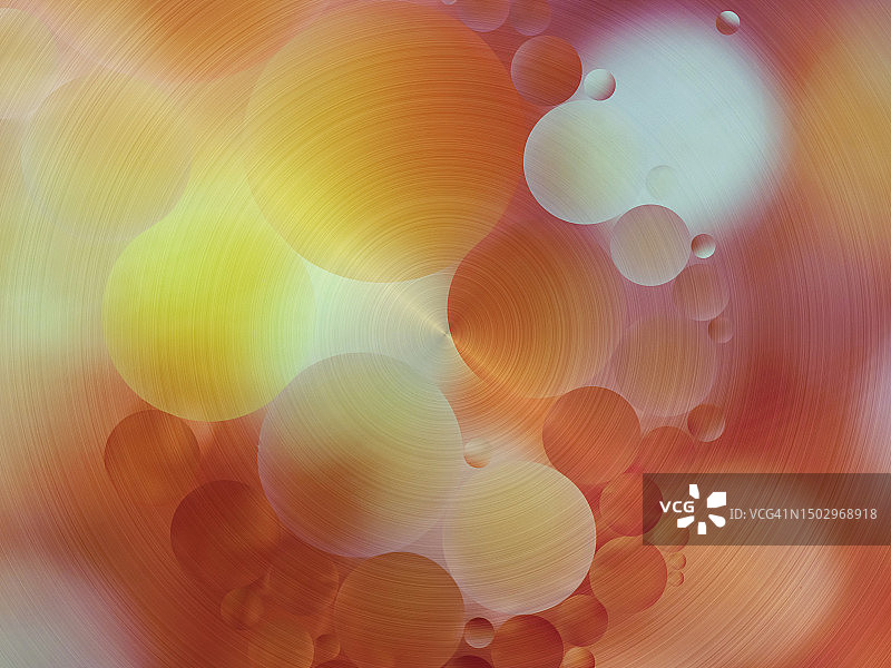 橙色圆形液体气泡抽象背景图片素材