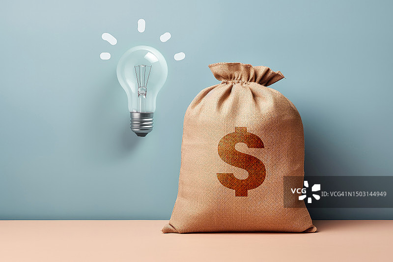 概念性财务规划解决方案静物摄影。图片素材