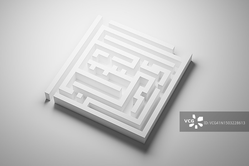 空迷宫，3D渲染图片素材