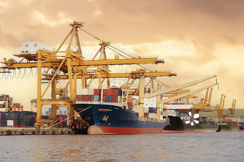 曼谷港图片素材