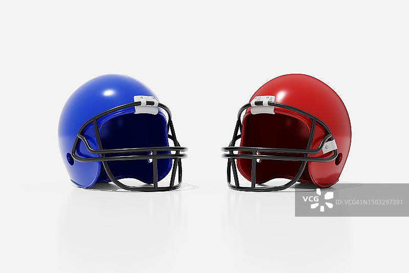 白色背景上的美式橄榄球头盔图片素材