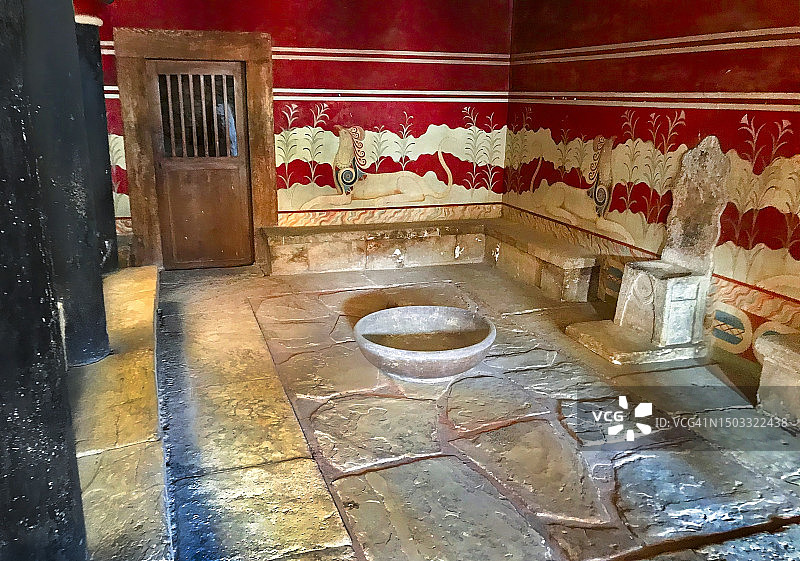 克诺索斯神庙的王座厅图片素材