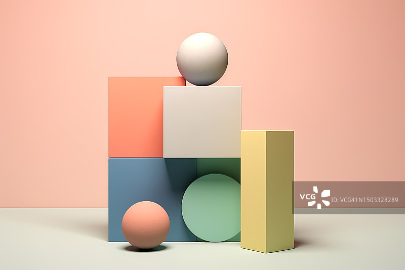 几何方块概念图图片素材