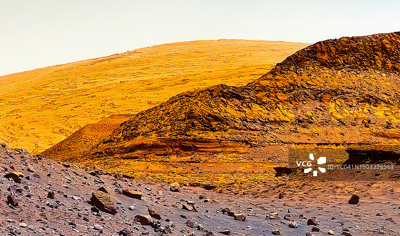 火星上的陆地特征图片素材