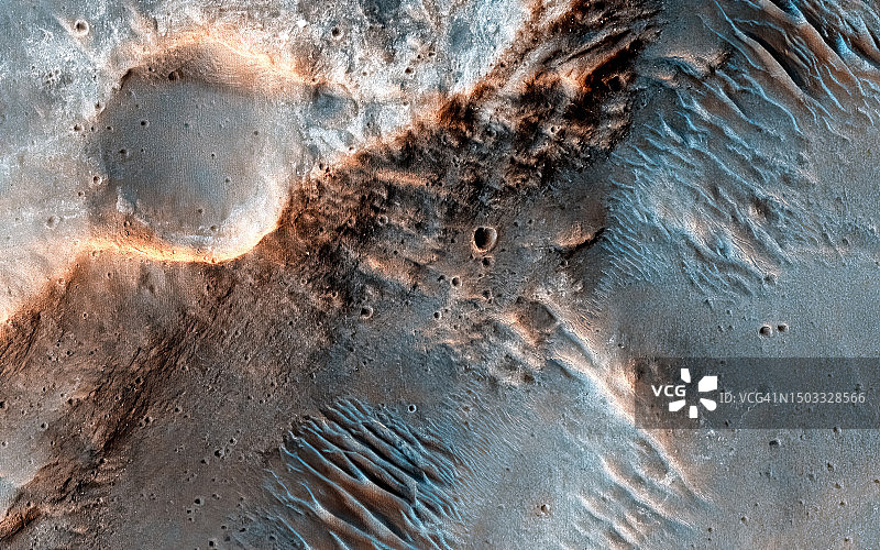 火星上的沟壑图片素材