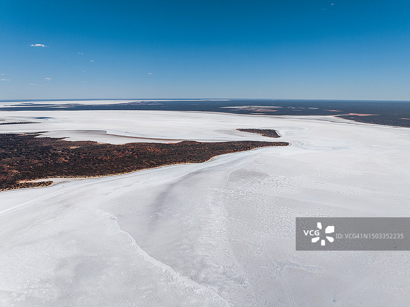 澳大利亚西澳大利亚州莱夫罗伊湖的航拍图像图片素材
