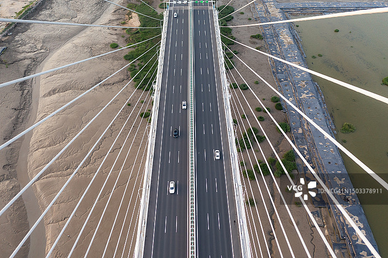 斜拉桥特写图片素材