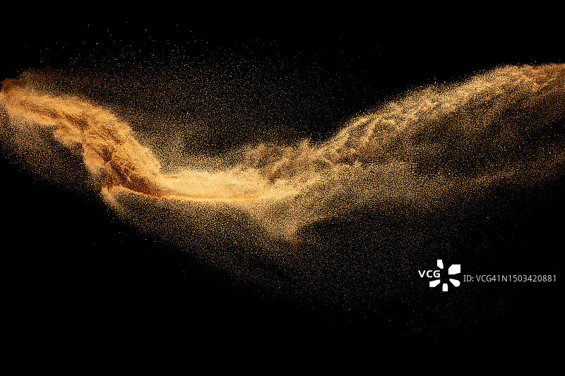 泰国黑色背景上的沙子特写图片素材