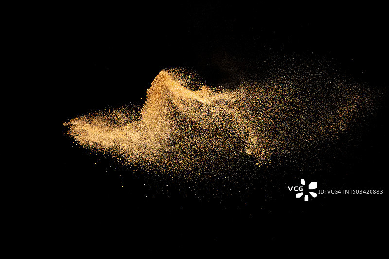 泰国黑色背景上的沙子特写图片素材