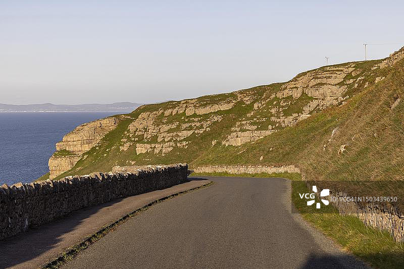 英国威尔士兰迪德诺的滨海公路大西洋海岸风光图片素材