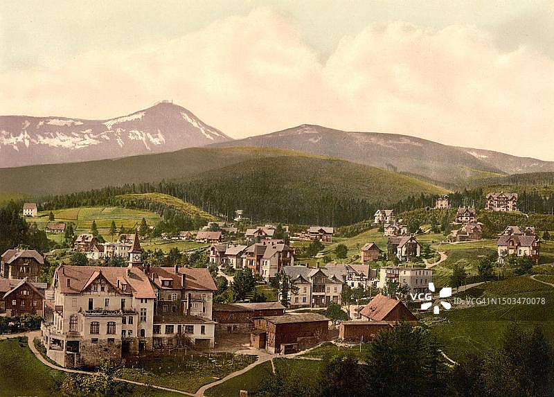 克鲁姆休贝尔和希涅日卡山，波兰/德国图片素材