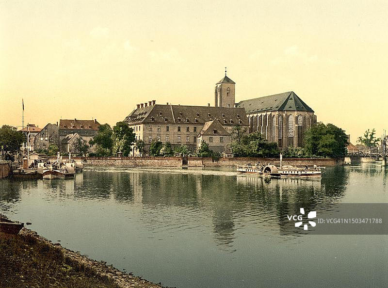 弗罗茨瓦夫沙滩圣玛丽教堂（位于波兰境内奥得河上的小岛）图片素材